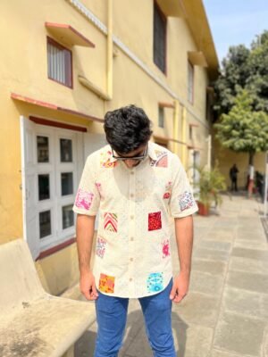 Schiffli Patchwork Shirt